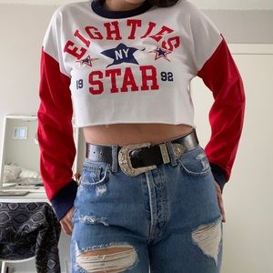 Cropped long sleeve shirt